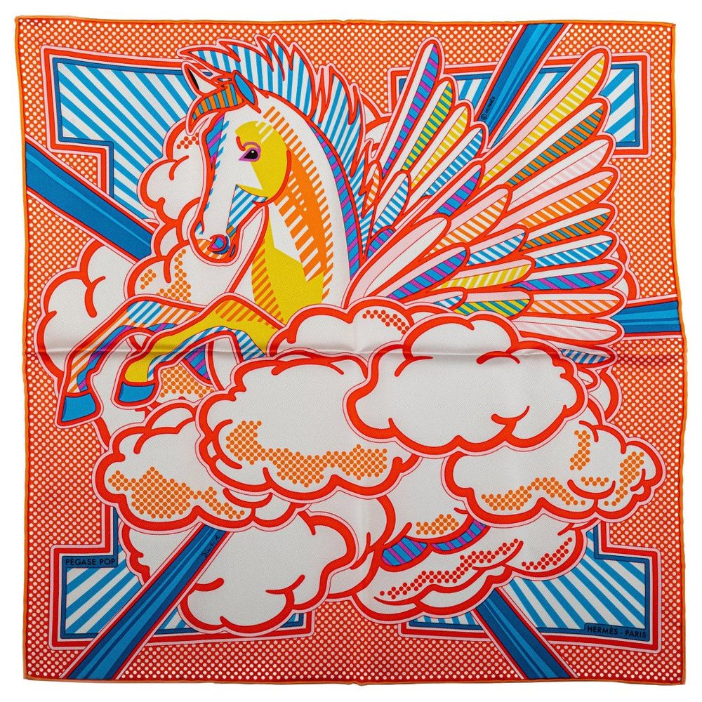 Brand New Hermes Pegase Silk Scarf (Limited Edition)
